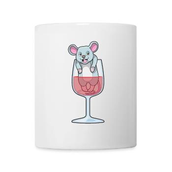 Ratte Rotwein - Tasse - Weiß - Vorne