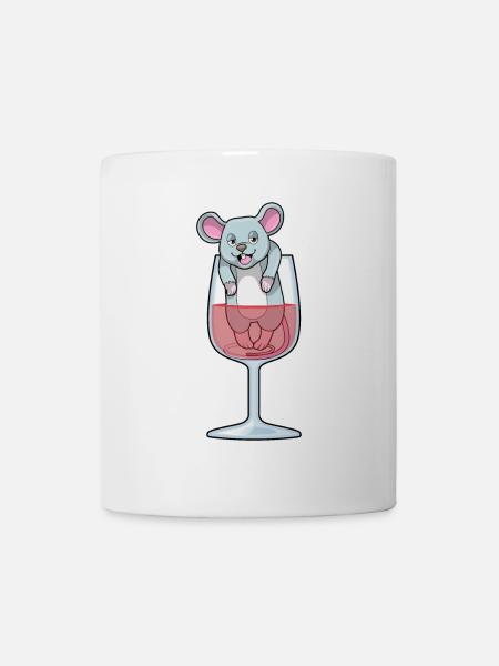 Ratte Rotwein - Tasse - Weiß