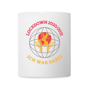 Lockdown 2020/21 – Globe and hands - Mug - white - Front