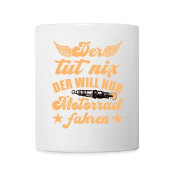 He just wants to ride a biker - Mug - white - Front