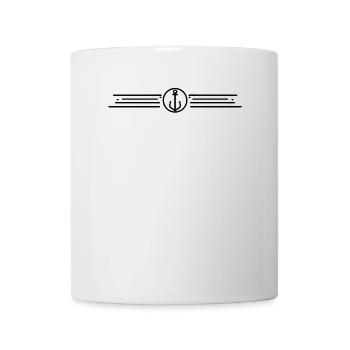 Anker Linie Linien Symbol Dekoration - Tasse - Weiß - Vorne