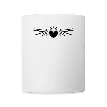 Coeur Ange aile ange - Mug blanc - blanc - Devant