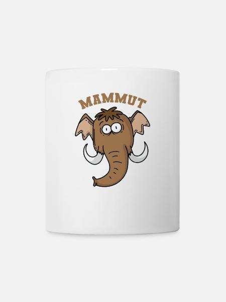 Mammut mit kurzem Rüssel - Tasse - Weiß
