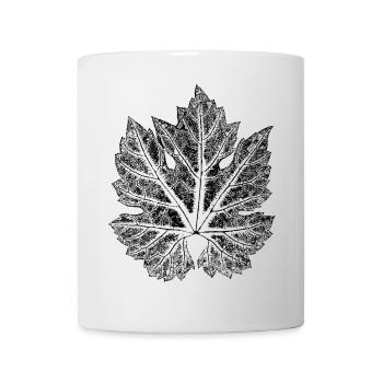 Grape leaf - leaf of wine / botanical - Mug - white - Front