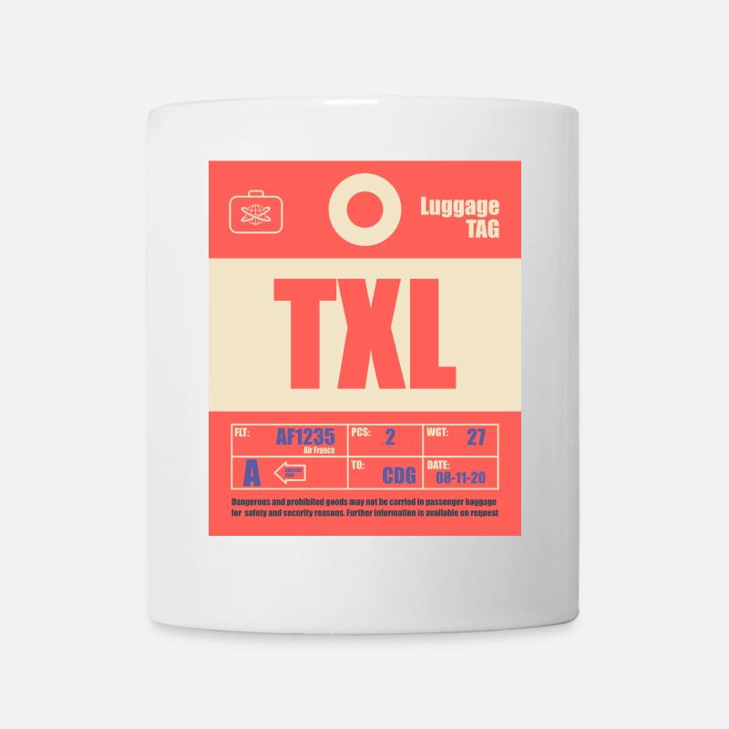 Remorques TXL dernier vol Berlin Tegel - Mug blanc - blanc