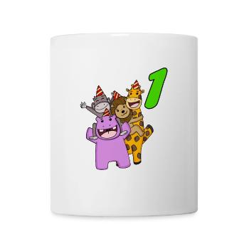 1er anniversaire t-shirt de la jungle - Mug blanc - blanc - Devant