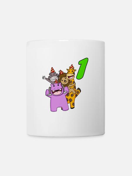 1er anniversaire t-shirt de la jungle - Mug blanc - blanc
