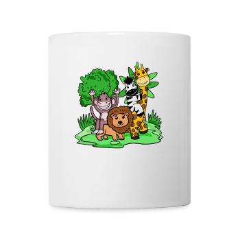 Jungle animaux Mignon - Mug blanc - blanc - Devant