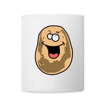 Pomme de terre Pommes de terre Tubercule joyeux joyeux Légumes - Mug blanc - blanc - Devant