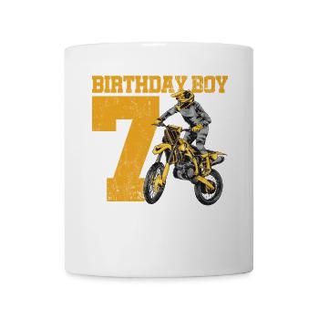7th Birthday Motocross - Mug - white - Front