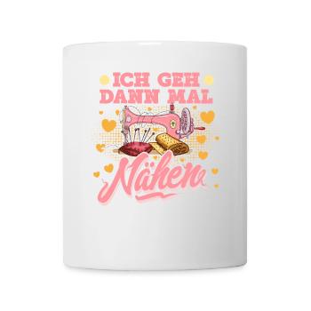 Nähen - Tasse - Weiß - Vorne