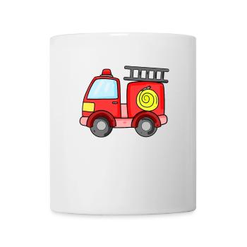 Pompier incendie incendie éteindre le camion d’extinction - Mug blanc - blanc - Devant