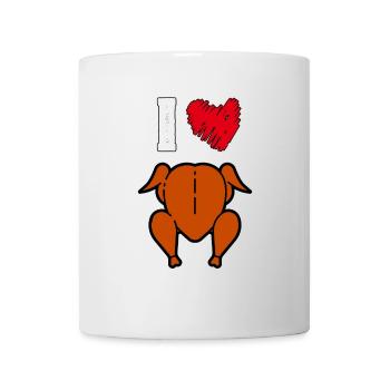Funny I Love Chicken BBQ Grilling Design - Mug - white - Front