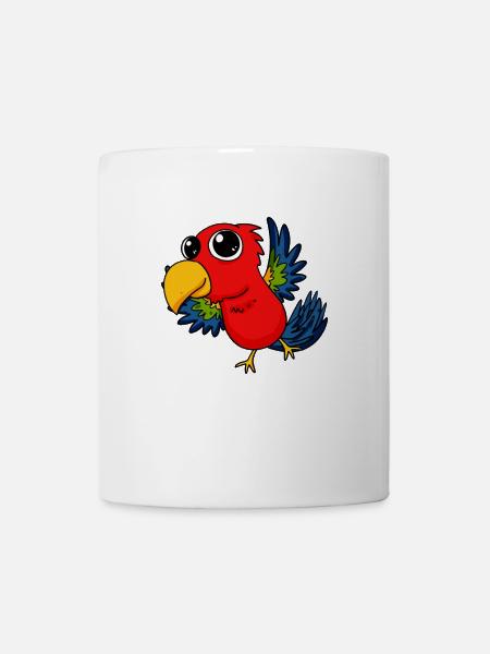 Kleiner Papagei - Tasse - Weiß