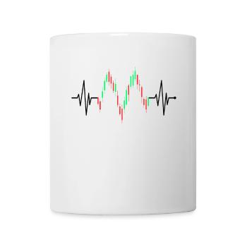 Trader Heartbeat Stocks ECG Stock Forex Trading - Mug - white - Front