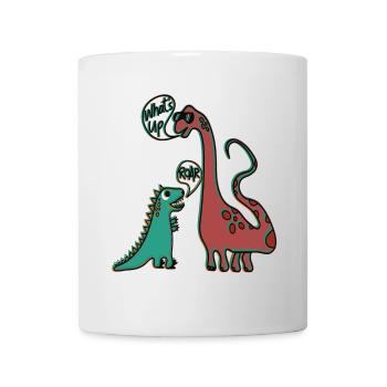 Dinosaurs Tyrannosaurus and Brachiosaurus - Mug - white - Front
