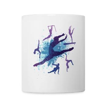 Tanzen Balett Sport Gymnastik Mädchen Frau Turnen - Tasse - Weiß - Vorne