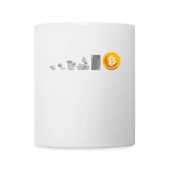Evolution Of Money Geld Bitcoin Plan B Crypto - Mug blanc - blanc - Devant