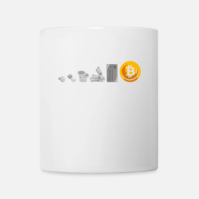 Evolution Of Money Geld Bitcoin Plan B Crypto - Tasse - Weiß