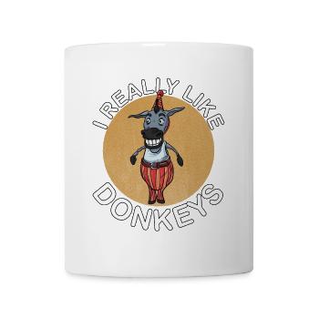 Dictons drôles d’âne pour les amoureux des animaux Idée cadeau - Mug blanc - blanc - Devant