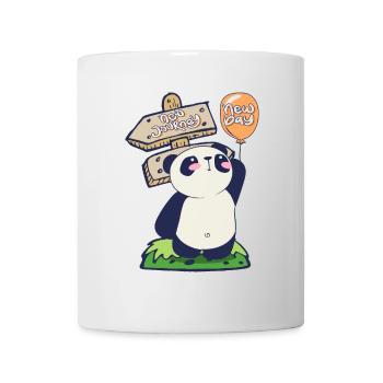 Panda Reise - Tasse - Weiß - Vorne