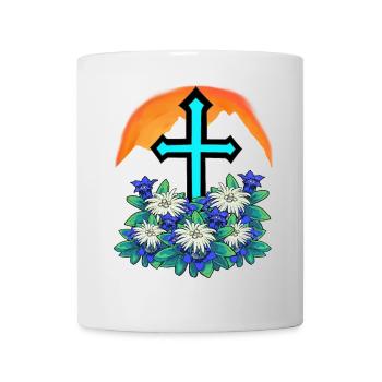 Alpes Montagnes Montagnes Pic Sports de montagne Rock Cross - Mug blanc - blanc - Devant