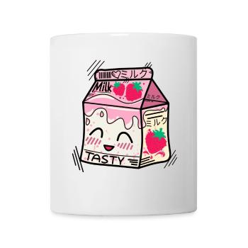 Kawaii Erdbeermilch - Tasse - Weiß - Vorne