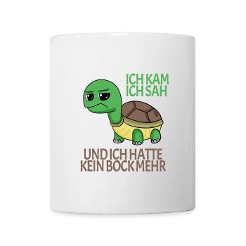 Schildkröte Kein Bock lustiger Spruch - Tasse - Weiß - Vorne