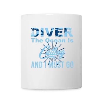 Conception de motivation de plongeur pour les amateurs de sports nautiques - Mug blanc - blanc - Devant
