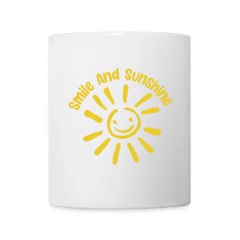 Smile And Sunshine Sunburst  - Mug - white - Front