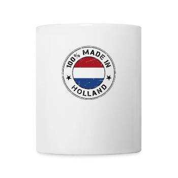 Hollande Pays-Bas Drapeau Drapeau Timbre - Mug blanc - blanc - Devant