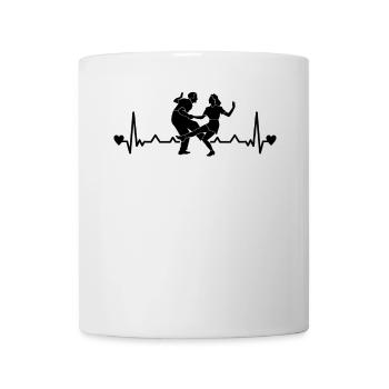 Boogie Woogie Dance Couple Heartbeat - Mug - white - Front