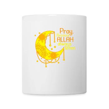 Islam Shirt Halbmond Spruch Allah - Tasse - Weiß - Vorne