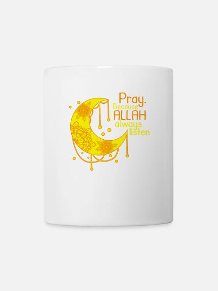 Islam Shirt Halbmond Spruch Allah - Tasse - Weiß