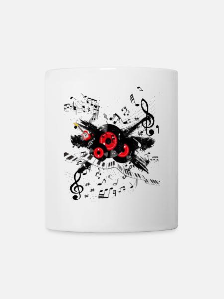 Red Record Melody and Keyboard Track - Mug - white