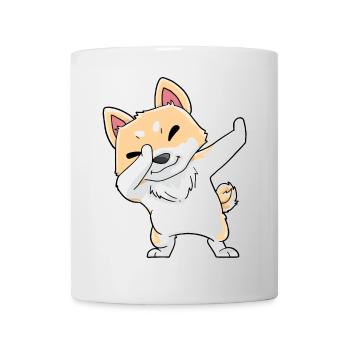 Akita Hund Kawaii Dabbing - Tasse - Weiß - Vorne