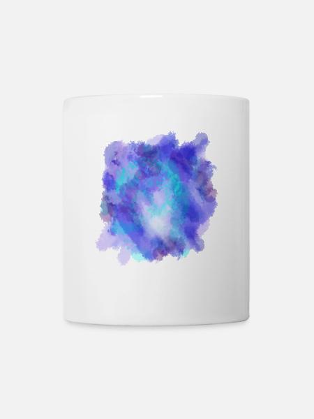 Aquarell malerei Meeresblau - Tasse - Weiß