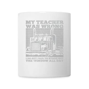 Truck Trucker Truck Driver Vintage - Mug blanc - blanc - Devant