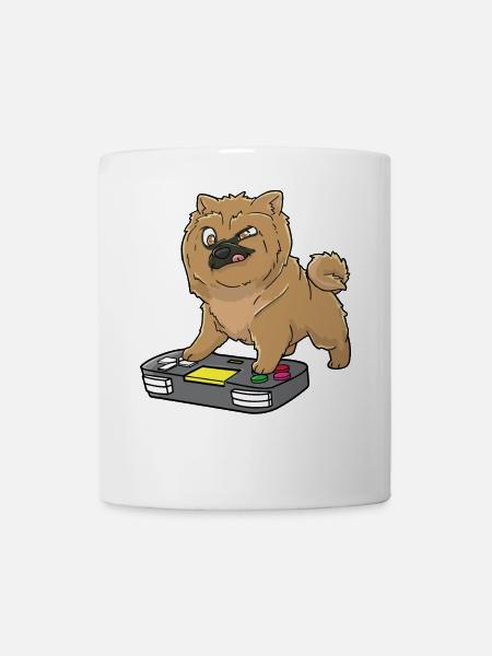 Chow Chow Gamepad Kawaii - Tasse - Weiß