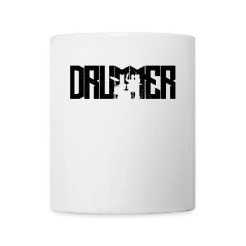 percussion negative drummer batteur drums - Mug blanc - blanc - Devant