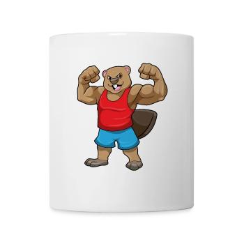 Beaver Bodybuilder Bodybuilding Sport - Mug - white - Front