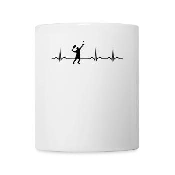 Herzschlag Tennisplayer Tennis Verein Tennis Coach - Tasse - Weiß - Vorne