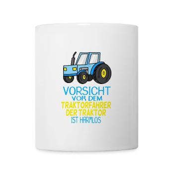 Trecker Traktorfahrer Geschenk - Tasse - Weiß - Vorne