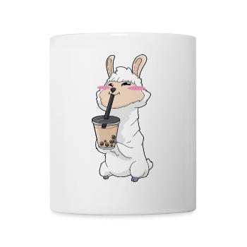 Lama Bubble Tea Kawaii Anime - Tasse - Weiß - Vorne