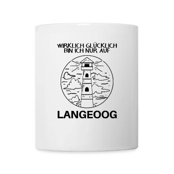 Langeoog - Leuchtturm - Nordsee Insel Langeoog - Tasse - Weiß - Vorne