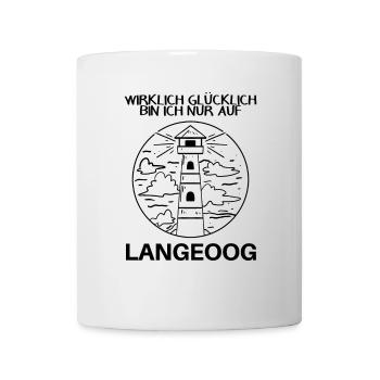 Langeoog - Leuchtturm - Nordsee Insel Langeoog - Tasse - Weiß - Vorne