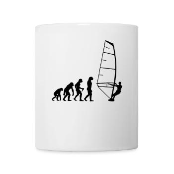 Windsurf Evolution Shirt Surfer Windsurfer Surf - Tasse - Weiß - Vorne