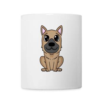 Deutscher Schäferhund - Tasse - Weiß - Vorne