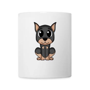 Doberman Pinscher - Tasse - Weiß - Vorne