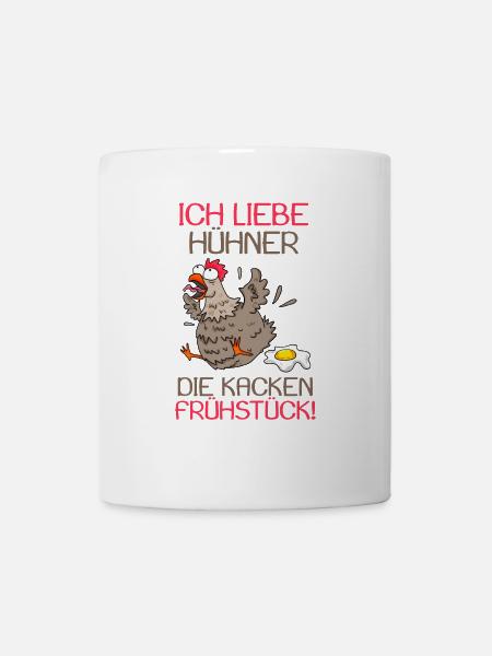 Landwirt Landwirte Huhn Hühner Spruch - Tasse - Weiß